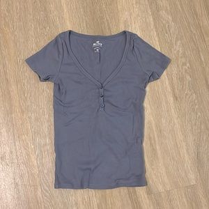 Blue hollister top